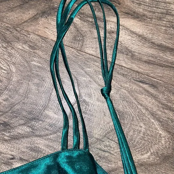 Women's Vintage Victoria's Secret Green‎ Lace Overlay Cami Size S - Picture 6 of 6